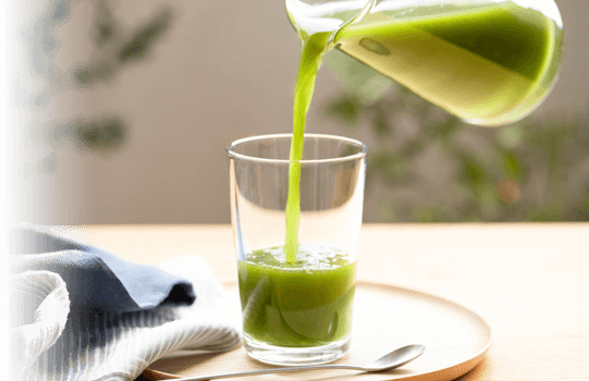 すっきり飲みやすい有機栽培緑茶末配合